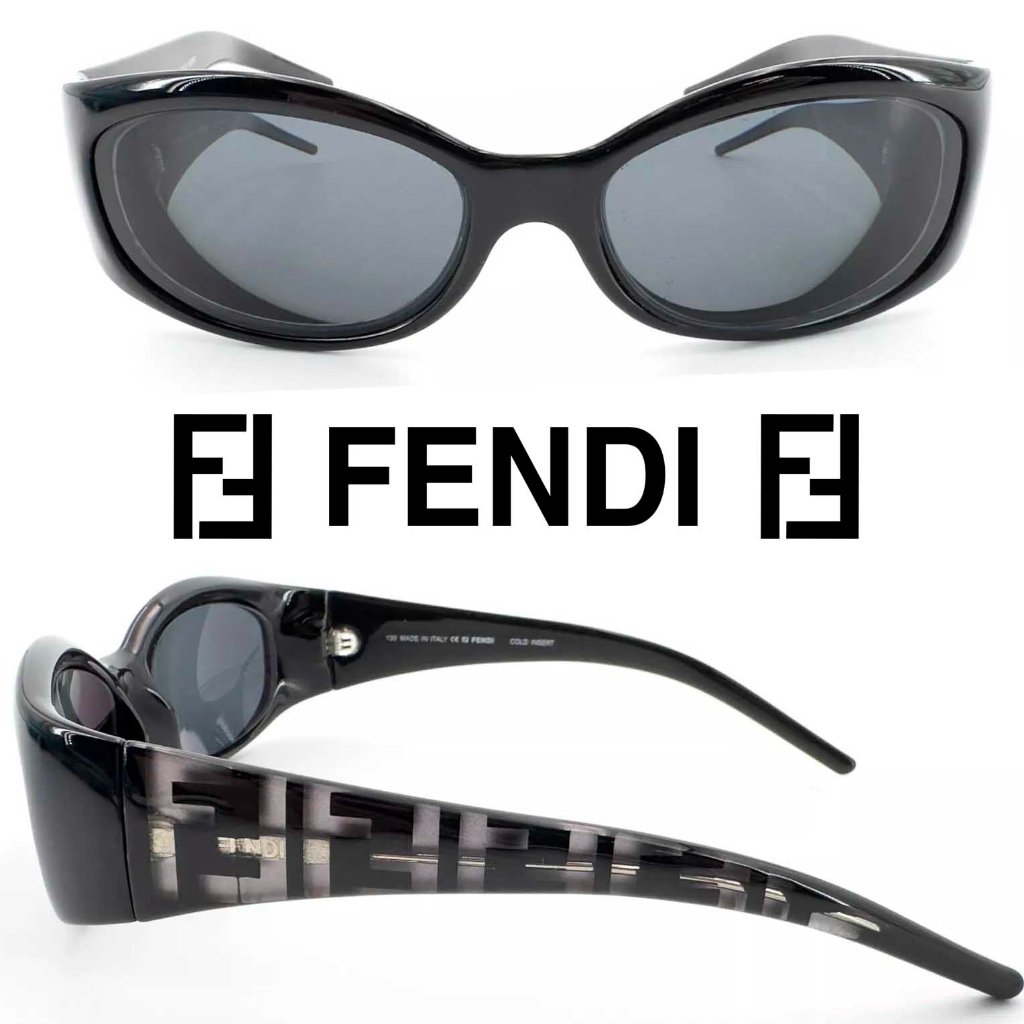 Fendi Womens Fs301 Sunglasses Eyeglasses Frames 001 Black Italy 54 15 130